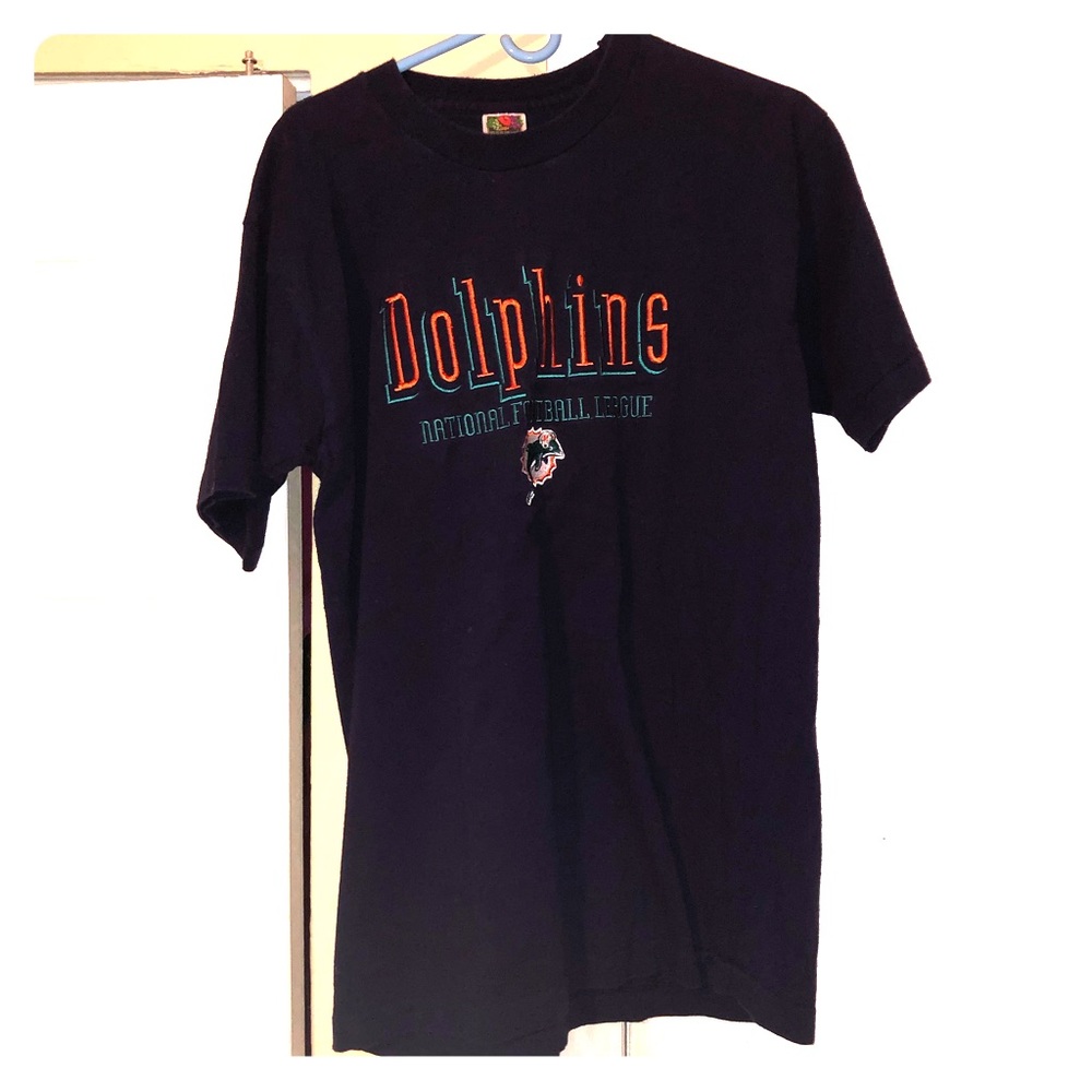 ⚠️90s⚠️ Vintage Miami Dolphins Embroidered T-shirt